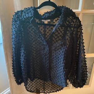 black see through blouse